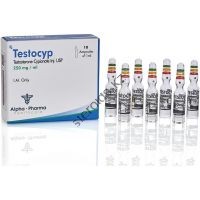 TestoCyp (Тестостерон ципионат) Alpha Pharma 10 ампул по 1мл (1амп 250 мг)